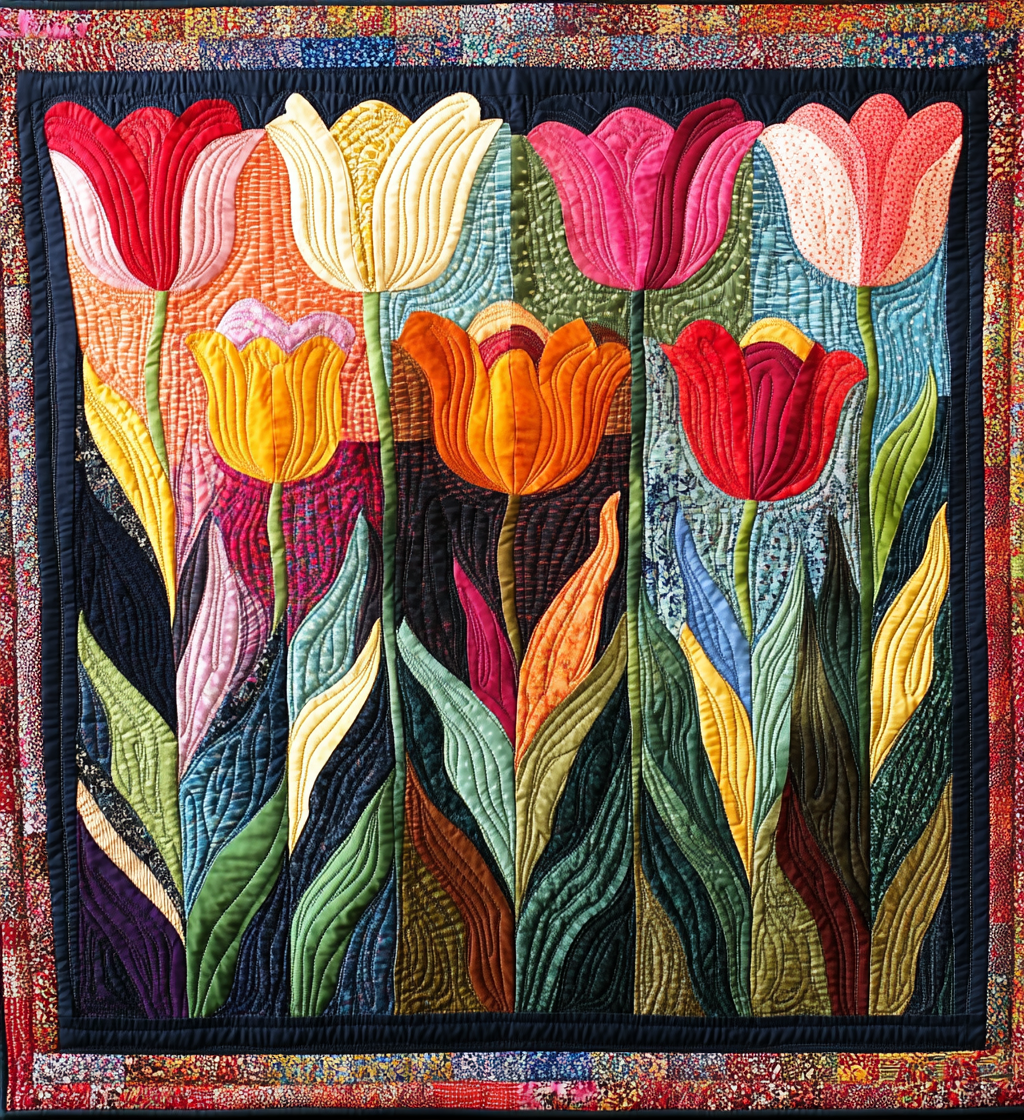 Tulip Flower DAI05112468 Quilt Blanket