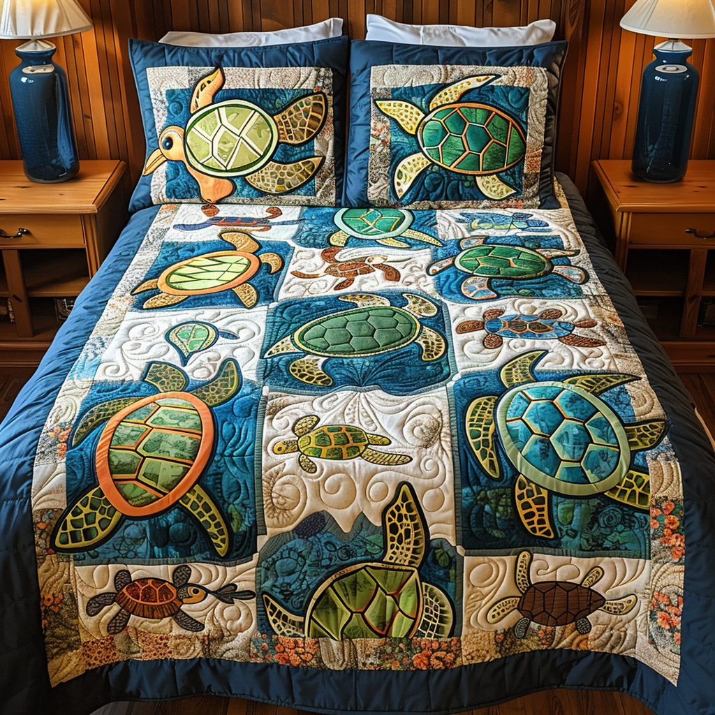 Turtle TAI041124272 Quilt Bedding Set