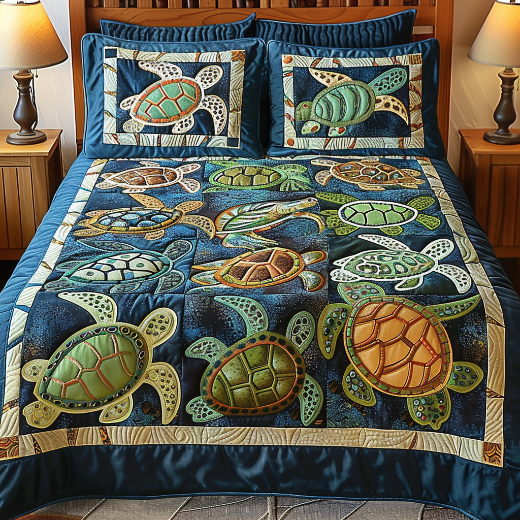 Turtle TAI041124273 Quilt Bedding Set