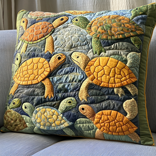 Turtle TAI041124556 Quilted Pillow Case