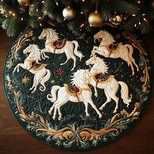 White Horse TAI041124508 Quilted Tree Skirt