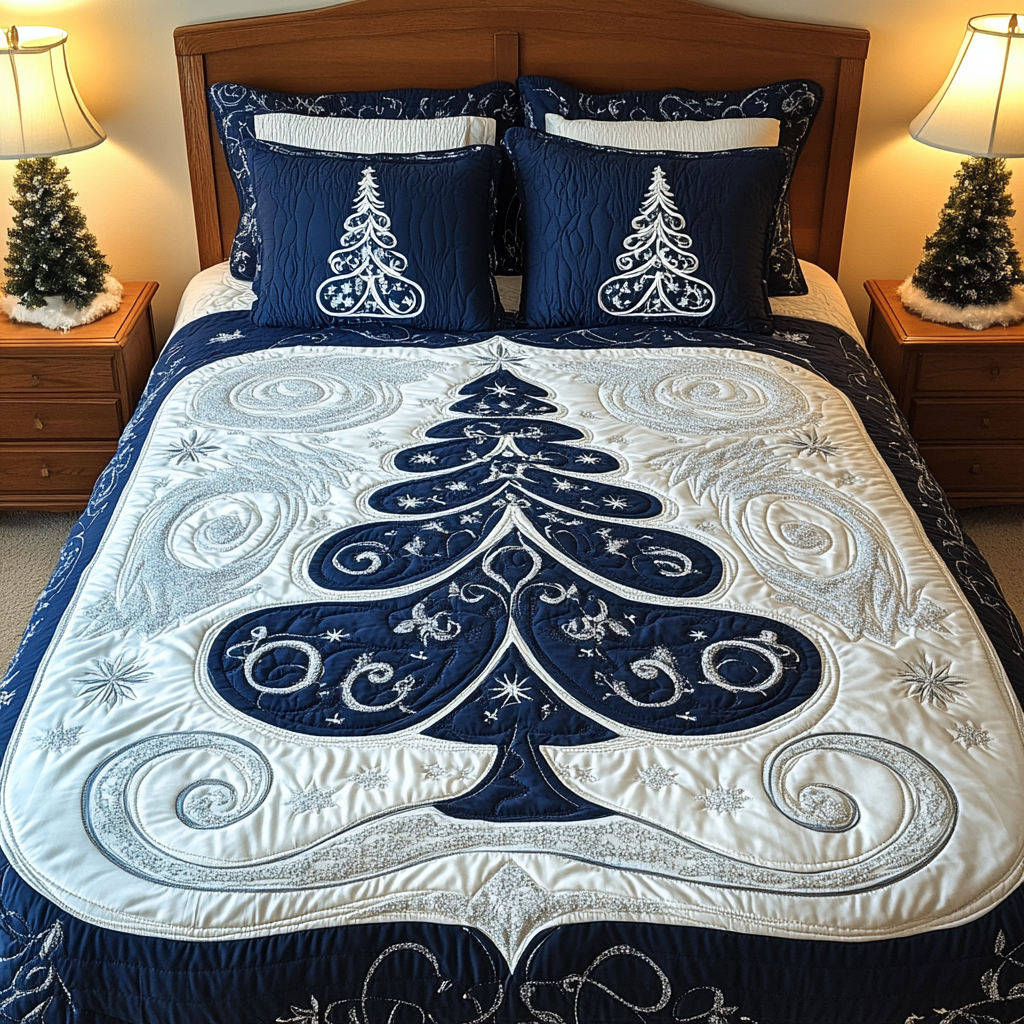 Winter Forest Tree TAI061124166 Quilt Bedding Set