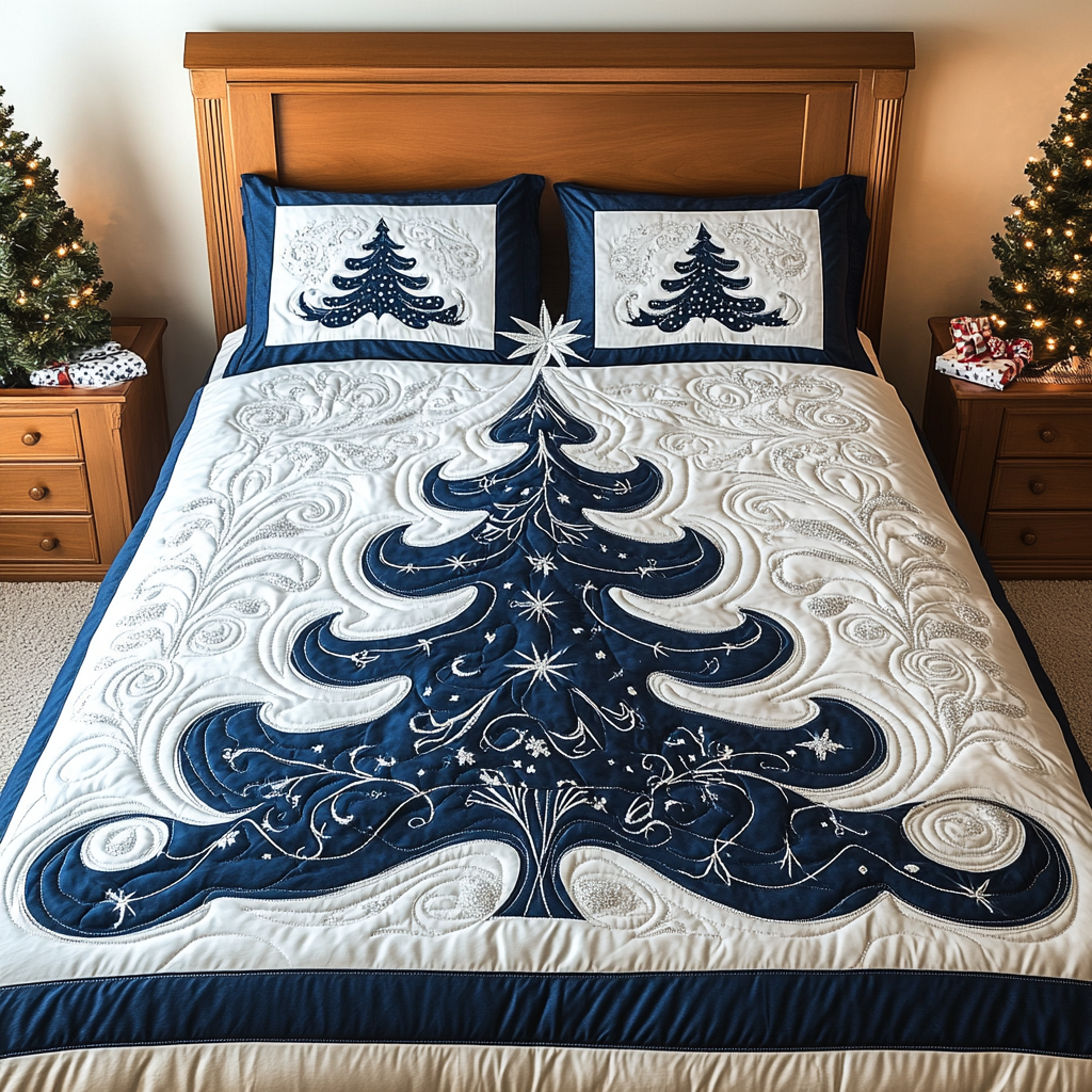 Winter Forest Tree TAI061124167 Quilt Bedding Set