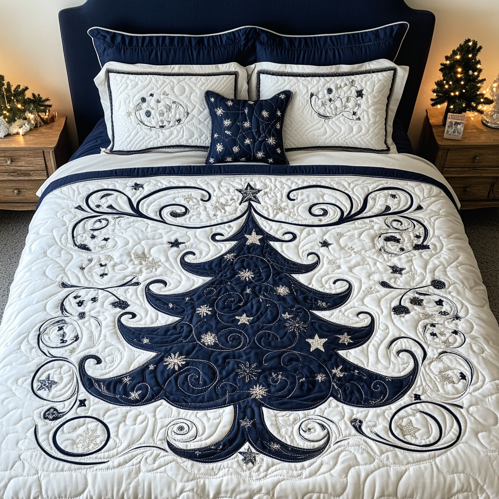 Winter Forest Tree TAI061124169 Quilt Bedding Set