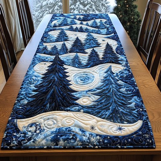 Winter Pine Forest TAI041124625 Quilted Table Runner