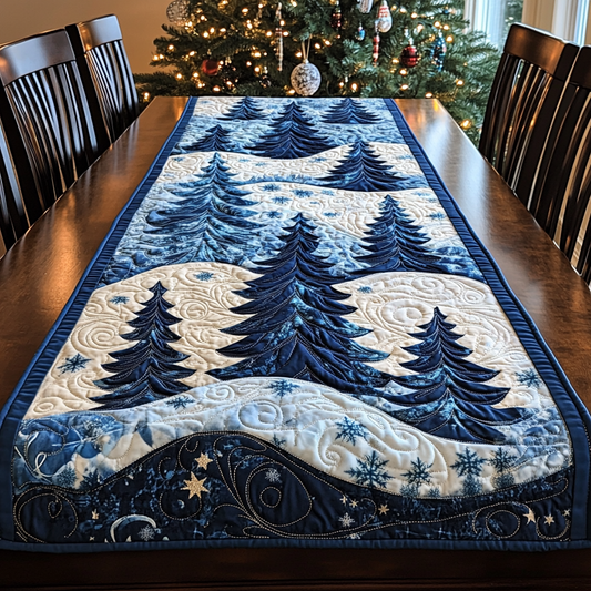 Winter Pine Forest TAI041124645 Quilted Table Runner