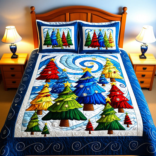 Winter Pine Tree NTA041124406 Quilt Bedding Set