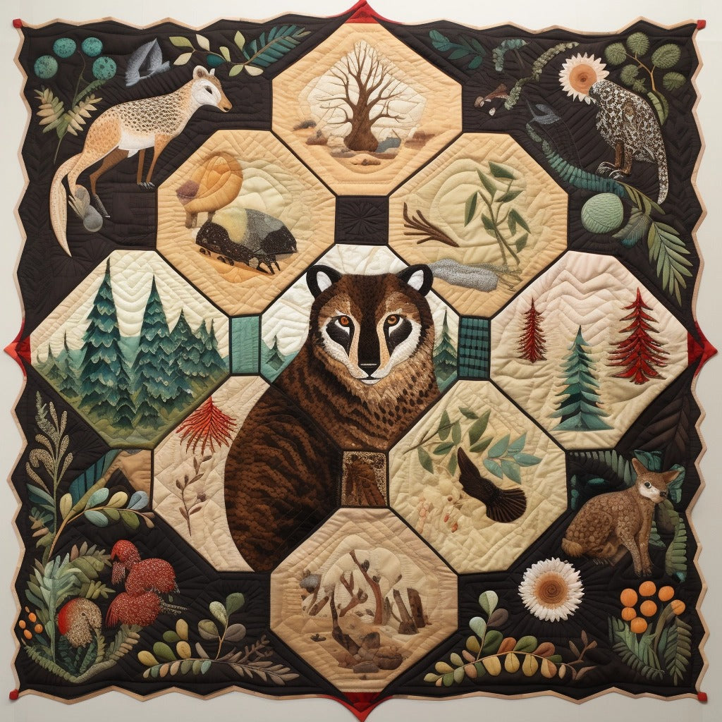 Woodland Whimsy Animals BL07112305 Quilt Blanket